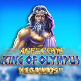 Slots logo of Age Of The Gods: King of Olympus Megaways from Origins at Happyjokers Casino