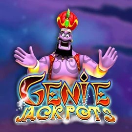Genie Jackpots logo by Blueprint Gaming at Happyjokers Casino
